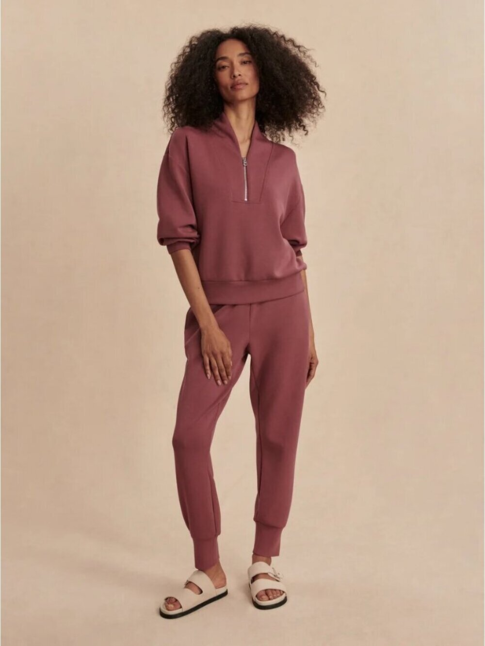 Varley The Slim Cuff Pant 27.5" in Wild Rhubarb, Size Small